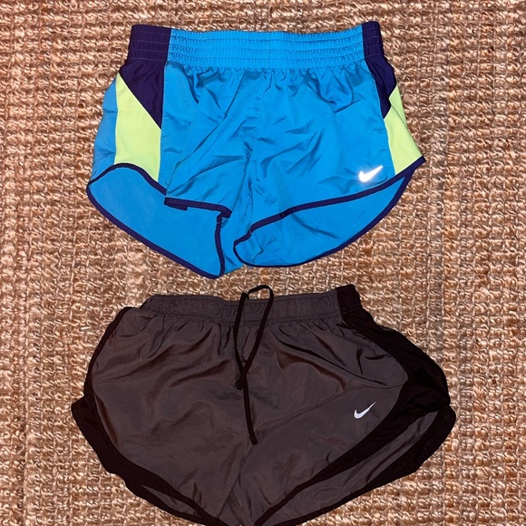Nike Pants - Nike Athletic Dri-Fit Running m/ Athletic Shorts Set - Blue and Black Medium